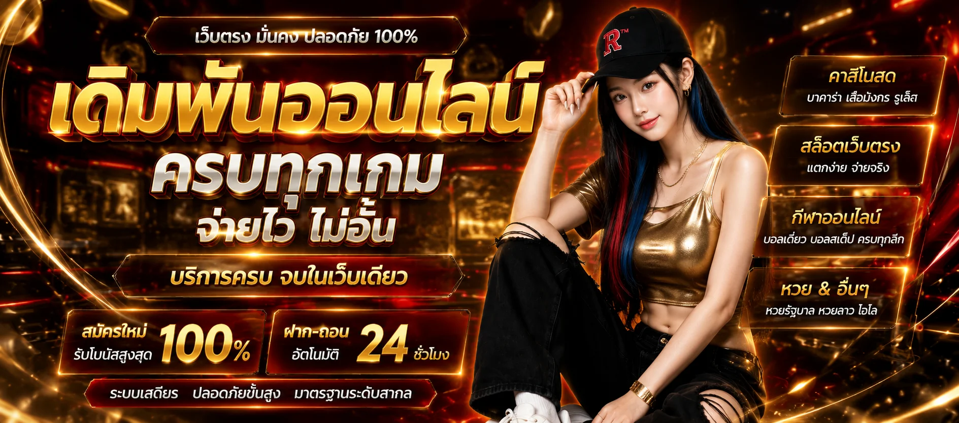 บรรยากาศโต๊ะบาคาร่าสดจากคาสิโนออนไลน์ UFATH99 พร้อมดีลเลอร์และผู้เล่น